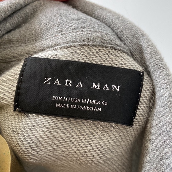 ZARA MAN Grey sweater jacket / Size M - Picture 6 of 8